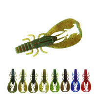 Leurre souple Hessen Homard & Crevette 3.4g/70mm ABS 8 Couleurs Odeur de Poisson pour Pêche au Bar en Mer et en Rivière