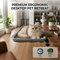 Lit pour chat moderne et élégant, robuste, à fixer sur le bureau, hamac flottant en maille respirante, siège pour animal de compagnie à clipser sur le bureau, fournisseur en gros