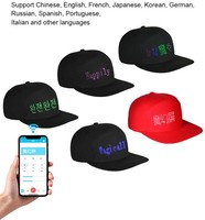 Aplicación programable Rave Gorra LED Control de dientes azules Pantalla de texto LED Sombrero de mensaje para Carnival Club Party Event