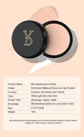 Naturaless-Logo personalizado para cejas, Microblading, pasta blanca impermeable, mapeo para posicionamiento de cejas, contorno de labios permanente