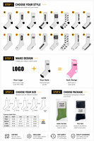 Fabricant de chaussettes personnalisées en gros, chaussettes de sport respirantes en jacquard brodé, chaussettes de créateur pour hommes