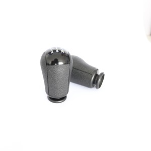 Ford Gear <b>Shift</b> <b>Knob</b> Leather Black Chrome Cap Ergonomic Car Fitment DZ06 Q1 - Product Image 1