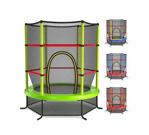 <span class=keywords><strong>Trampoline</strong></span> pour enfants, directement de l'usine, avec <span class=keywords><strong>filet</strong></span> de protection complet, design anti-chute, couleur rouge et noir, lit de saut pour enfants pour jouer à la <span class=keywords><strong>maison</strong></span> - Product Image 6