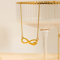 Collier Infinity Mom pour femme, bijoux de cadeau de fête des mères d'amour éternel, collier pendentif maman plaqué or/or rose/argent