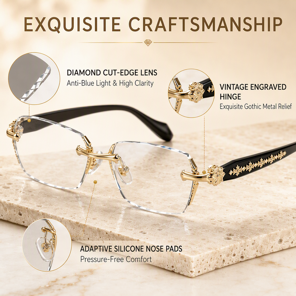 Anti-Blue Full-Rim Square Trimmed Unisex Metal Lightweight Craft Y2K ...