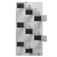 Armoire de rangement en acier à 24 portes, multi-compartiments, pour école, gymnase, bureau, personnel