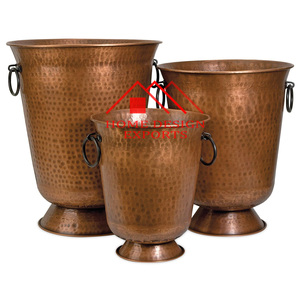 Maceta decorativa de Metal para suelo de jardín al aire libre para centros de mesa de jardín decoraciones macetas colgantes de hierro únicas - Product Image 3