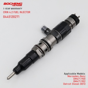 หัวฉีดน้ำมันเชื้อเพลิงคอมมอนเรล 0445120271 รุ่น A4710700487 A4710700887 สำหรับเครื่องยนต์ดีทรอยต์ดีเซล DD13 12.8 ลิตร และรถบรรทุกเมอร์เซเดส-เบนซ์ แอคทรอส MP4/MP5 - Product Image 1