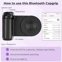 Support magnétique pour smartphone avec déclencheur d'appareil photo, trépied et griffe froide 1/4 pouce avec télécommande Bluetooth