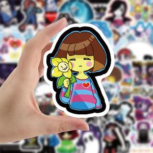 50 Pezzi Adesivi Graffiti del Gioco <span class=keywords><strong>Undertale</strong></span> per Ragazzi, Decorazione Casa, Bottiglie, Valigie, Laptop, Telefoni, Adesivi Fai-da-Te Sans - Product Image 4