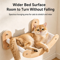 Hamac mural pour chat, accessoire de lit, plateforme murale en bois, partie suspendue pour la détente, pour construire un système d'escalade mural pour chat d'intérieur