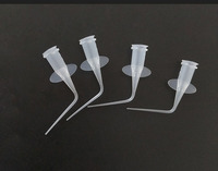 Aiguille dentaire jetable en plastique, longue et incurvée, seringue capillaire, pointe d'irrigation, pointe pré-pliée, pointe de seringue en plastique