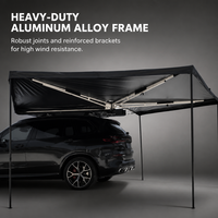 Auvent latéral souple sans cadre à 270 degrés pour voiture, imperméable, pour SUV, protection solaire pour le camping, les voyages routiers et l'overlanding