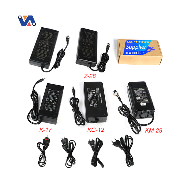24v 2A /29.4V 2A/36V 2A 42V 1A 2A 3A 4A 5A 54.6V 2A 3A 67.2v 2A Battery Lithium Charger for Electric Scooter Bike Hoverbod