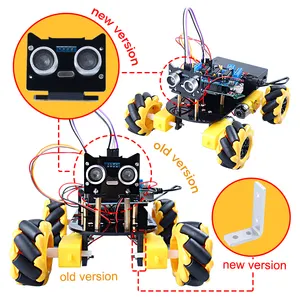 โรงงาน IDE C ++ โปรแกรม Omni ทิศทาง4WD สมาร์ทหุ่นยนต์รถชุดหุ่นยนต์ชุดเริ่มต้น