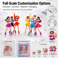 WEIMEI ODM Support acrylique personnalisé multi-emplacements pour concert Kpop, double face, transparent, non toxique, pour plusieurs personnages d'idols, cadeau pour fans de spectacle en direct