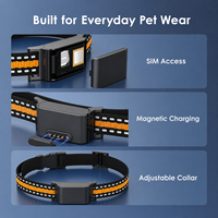 Collier de suivi GPS 4G intelligent pour animaux de compagnie, étanche IP65, en nylon et plastique, pour chiens et chats, avec stockage cloud, compatible multi-OS, vente en gros
