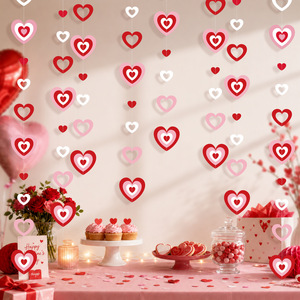 Decorazioni per Feste a Forma di Cuore Tricolore, Prezzo di Fabbrica, Nuovi Arrivi, Varie Dimensioni, per Primo Compleanno - Product Image 1