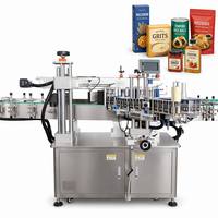 Applicateur d'étiquettes automatique double face électrique en acier inoxydable LWT, contrôlé par PLC, haute précision, pour bouteilles, canettes, verre