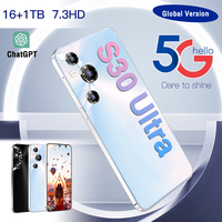 Smartphone 5G S30 Ultra 2026 16 Go + 1 To pour Études, Bureau et Travail, Processeur Deca Core, Écran AMOLED, Appareil Photo 108 MP, Longue Autonomie de Batterie, Version Globale Débloquée