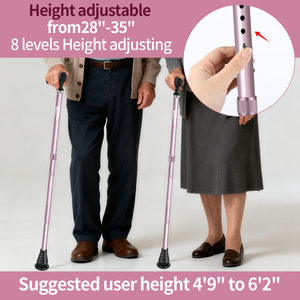 Bastone da Passeggio - Pieghevole, Regolabile, Richiudibile per <span class=keywords><strong>Uomini</strong></span> e Donne, Resistente con Punta per <span class=keywords><strong>Tutti</strong></span> i Terreni, per Anziani e Adulti - Product Image 5