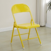 Chaise pliante solide Da Niu, siège pliable empilable et portable pour mariage, banquet, rassemblement en intérieur ou en extérieur