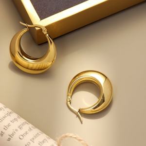 Bulk Custom Waterproof Stainless Steel <b>Earrings</b> 18k <b>Gold</b> <b>Plated</b> Fine <b>Earrings</b> Based <b>Earring</b> for Women Teen Girls - Product Image 3