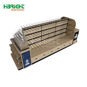 Estante de exhibición comercial de doble cara para trabajo pesado, conveniencia de supermercado, góndola, gabinete de papelería metálico para conveniente - Product Image 4