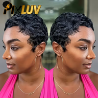 Perruque en cheveux humains à prix abordable de 5,9 $, vente en gros, cheveux vietnamiens bruts, perruques courtes en cheveux humains, fournisseurs de perruques sans colle, perruque courte coupe pixie