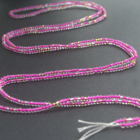 Vente en gros en vrac rose africain 50 pouces Plus Size Tie on Waist Beads on Cotton Thread String Non Elastic Belly Chain Jewelry