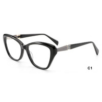 Haoya JO01052 Monture de lunettes optiques en acétate de haute qualité avec logo personnalisé à la mode pour femmes Fabriqué en Chine