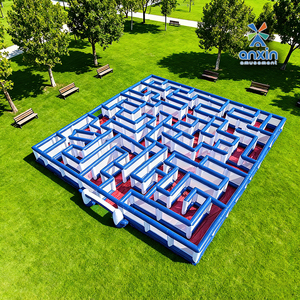 <span class=keywords><strong>Labyrinthe</strong></span> gonflable géant de 20*20m, jeu d'obstacles, jeu de compétition sportive pour adultes et enfants en plein air, jeu d'évasion gonflable - Product Image 1