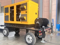 Groupe électrogène diesel Cummins 150 kW 187,5 kVA triphasé sur remorque, puissance de pointe pour location sur chantier