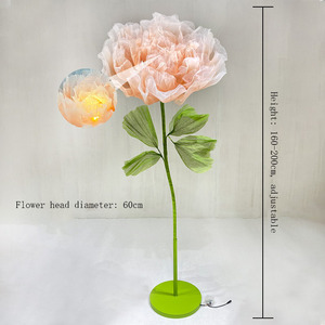 Flor grande electromecánica apertura Cierre mecánico gigante flor Artificial con lámpara para la decoración de la boda del hogar - Product Image 4