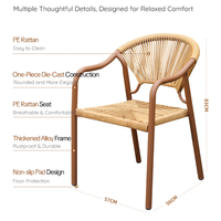 Ensemble de meubles de jardin Meiqi résistant aux intempéries, ensemble de table en acier au carbone pour jardin, patio, villa, loisirs