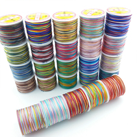 Cordón de Nailon Colorido de 0.8MM 100M/Rollo Hilo para Nudo Chino Macramé Accesorios para Fabricación de Joyería Cordón Trenzado de Jade