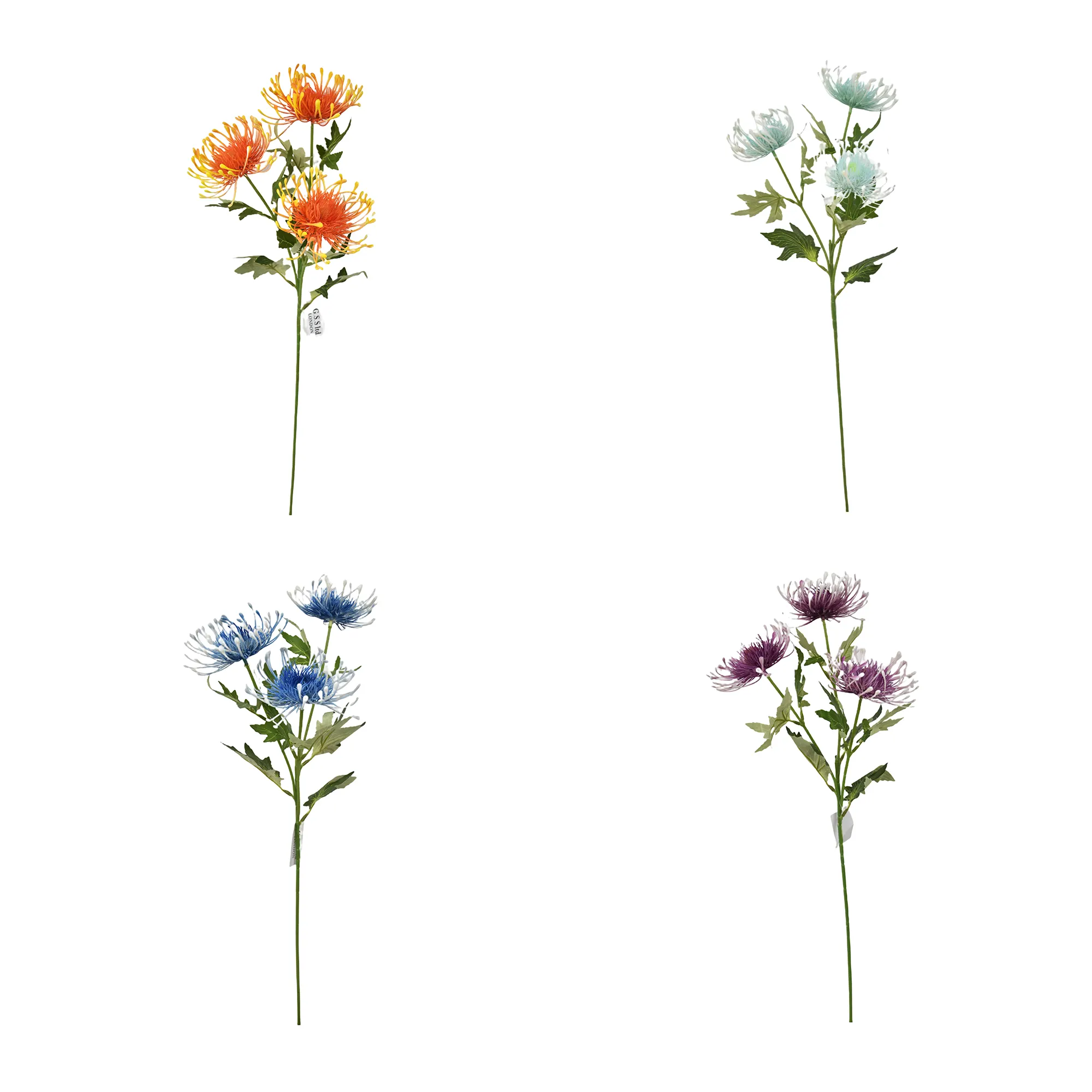 Wholesale Manufacturers Simulation Plastic Daisy Artificial Flower Small blue Chrysanthemum
