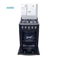 Cuisinière à gaz Xunda autoportante en acier inoxydable de 20 pouces, 4 brûleurs, four, appareil de cuisine, cuisinière à gaz avec four à gaz intégré électrique