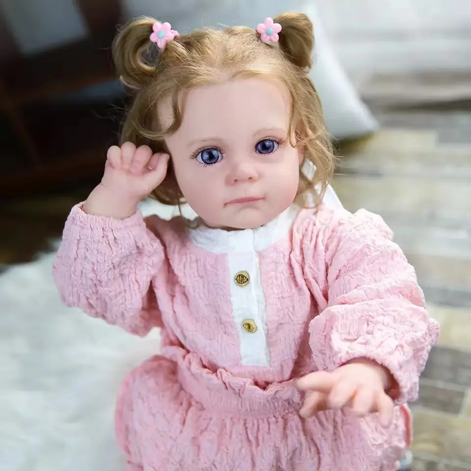 22 "目が開いたリアルな手作りの生まれ変わった幼児新生児の女の子の人形赤ちゃんのような最新の生まれ変わった人形
