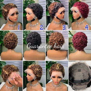 100% Human Hair 13x4 Frontal Curly <b>Wig</b> - Product Image 1