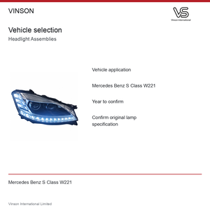 ชุดไฟหน้าสำหรับรถยนต์เมอร์เซเดส-เบนซ์ เอสคลาส W221 ด้านซ้าย - Product Image 5