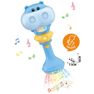 Vente en gros de hochets musicaux avec lumière et design d'animaux mignons, jouet musical, instrument d'éducation précoce - Product Image 4