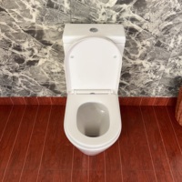 Ensemble WC moderne en céramique à double chasse sans bride, à deux pièces, avec siphon en S de 200 mm, pour l'Europe