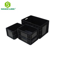 Caisses de stockage mobiles Sinocube EU personnalisables, en plastique robuste, conteneurs Euro empilables, emboîtables, recyclables, pour la logistique