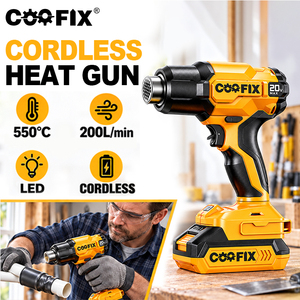COOFIX 500 ° <span class=keywords><strong>Pistola</strong></span> de Calor Inalámbrica Recargable de Alta Temperatura con Protección Contra Sobrecalentamiento, Batería de Iones de Litio, <span class=keywords><strong>Pistola</strong></span> de <span class=keywords><strong>Aire</strong></span> <span class=keywords><strong>Caliente</strong></span> para <span class=keywords><strong>Manualidades</strong></span> - Product Image 1