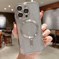 Étui souple magnétique transparent électroplaqué tendance en TPU pour 17 Air 16 15 14 Plus 13 12 11 Promax avec charge sans fil