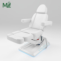 Table de massage électrique pliable à 3 moteurs en cuir PU chauffante pour salon de beauté et spa