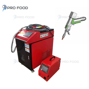 Máquina de soldadura láser de fibra Pro Food 1500W/2000W/3000W pistola de mano de potencia opcional 2mm de profundidad acero/aluminio/agua de cobre - Product Image 1