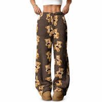 Nouveau pantalon décontracté et ample en molleton double face pour femme, collection automne/hiver, style transfrontalier, épais et tendance