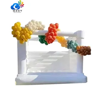 Açık şişme oyuncaklar yapıları gonflable sale beyaz kale atlama şişme oyun parkı şatosu satılık